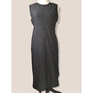PrAna Ladies Sz M Gray Athleisure Midi Dress Mockn